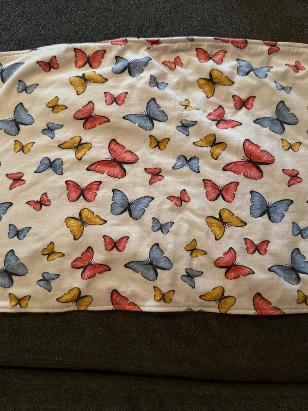 Hollister Butterfly Print Top — Pink, Yellow & Cream - Picture 1 of 3